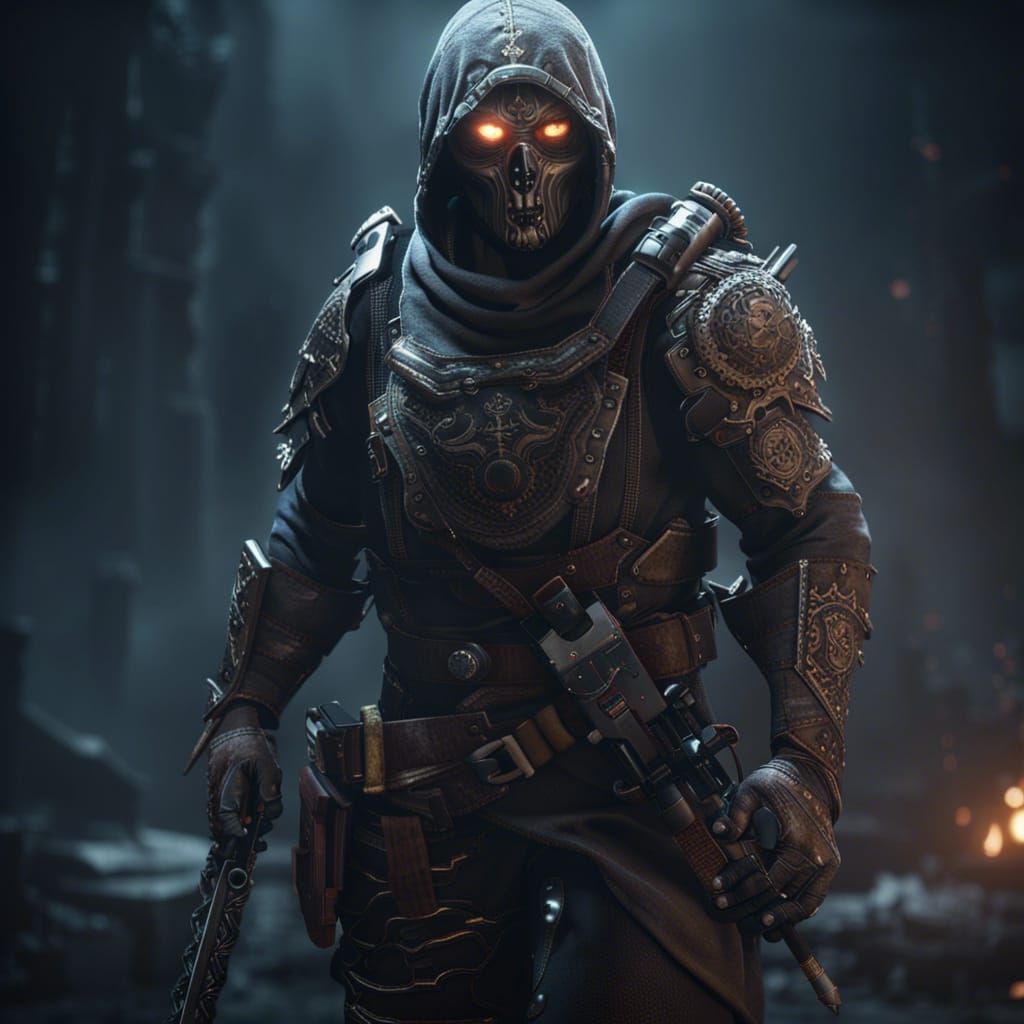 Ghost Warrior in 3D Cinematic Style