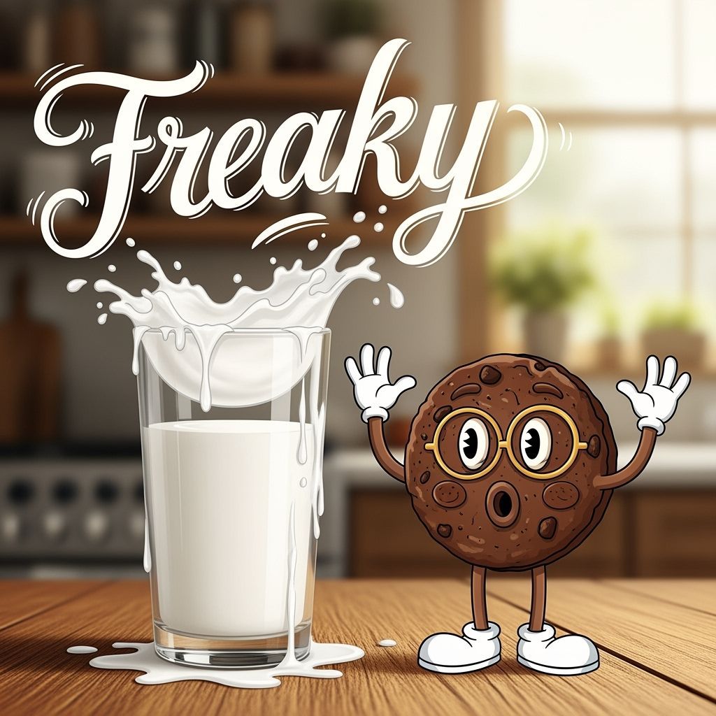 Milk Splash "Freaky" with Cookie Character