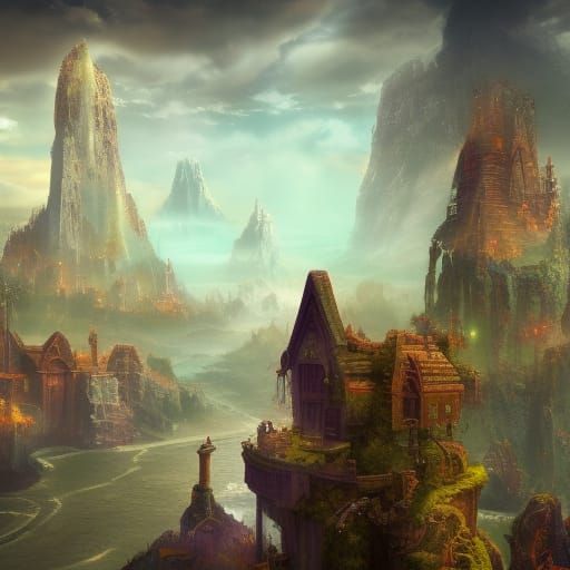 Detailed Matte Painting of Envy Concept