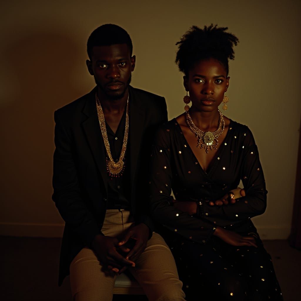 Mysterious Figure in Dark Room: Abstract Expressionist Art