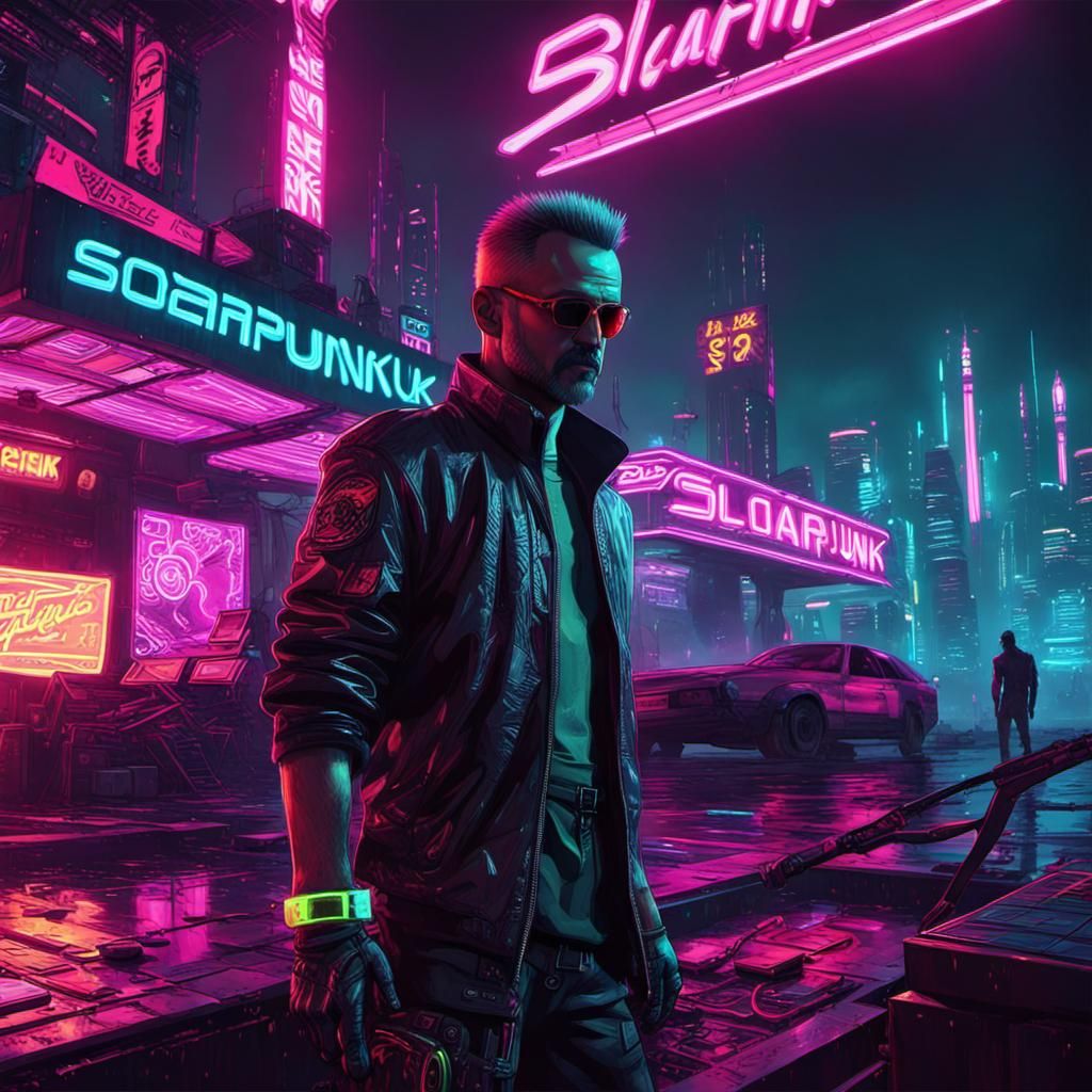 Berriespunk Garden in Cyberpunk 2099 Style