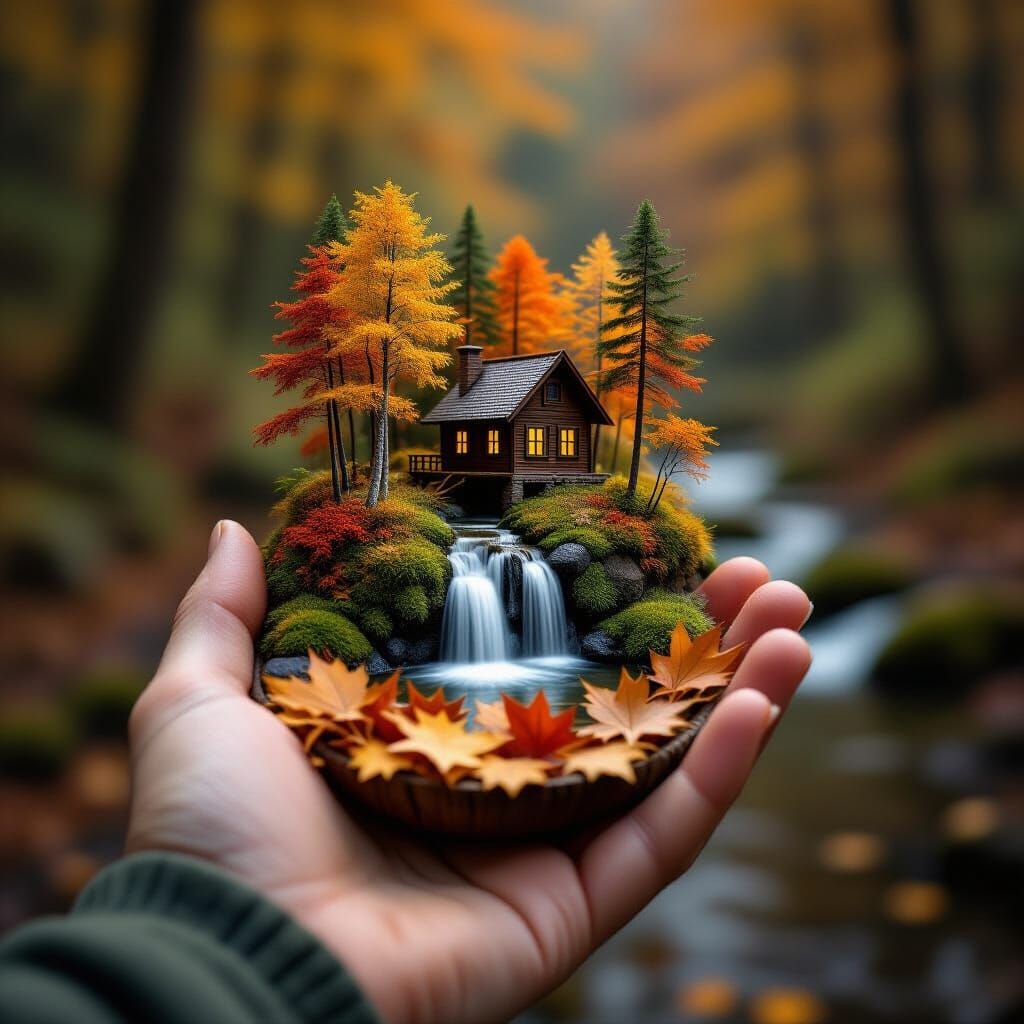 Natural autumn forest