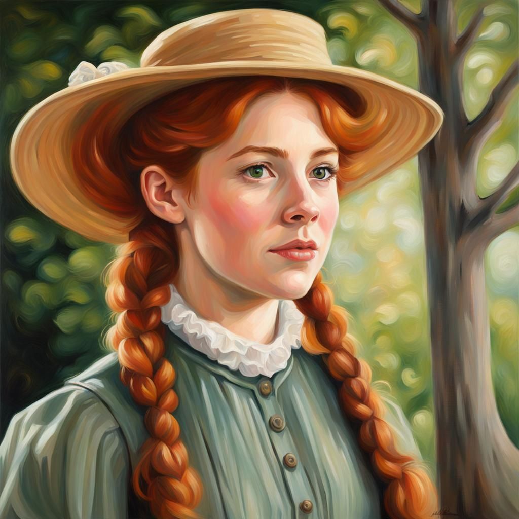 Anne of Green Gables Portrait in Oil