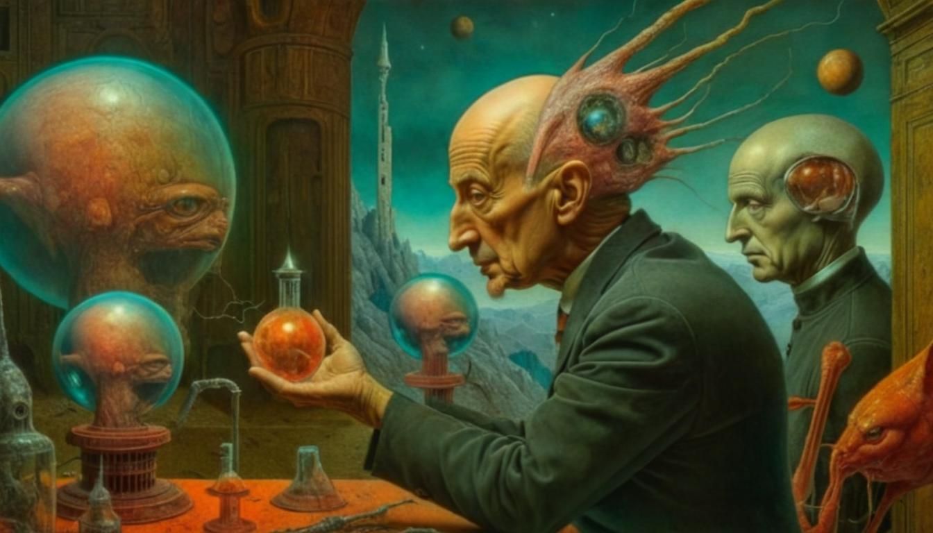 Surreal Magic Meets Science in Ernst Fuchs Style