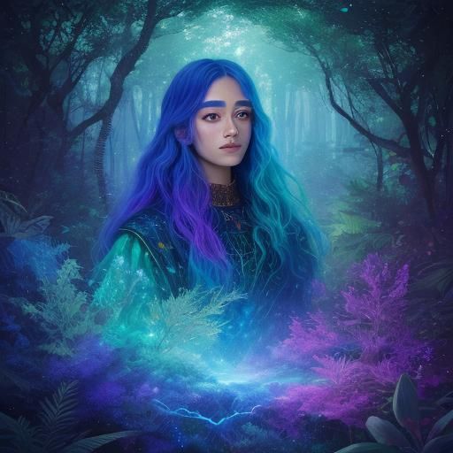 Cosmic Forest of Dreams: Astral Illustration