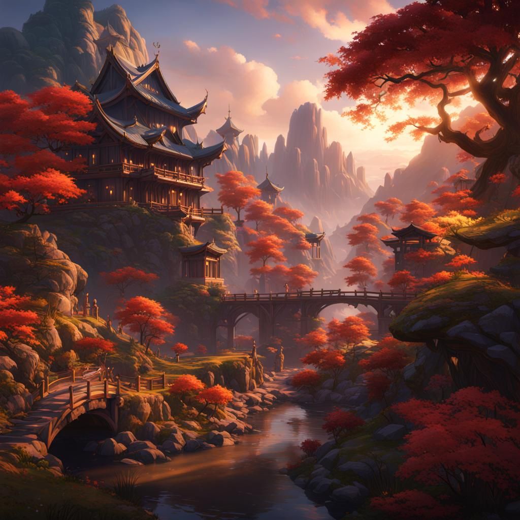 Fantastical Matte Painting in Deep Color