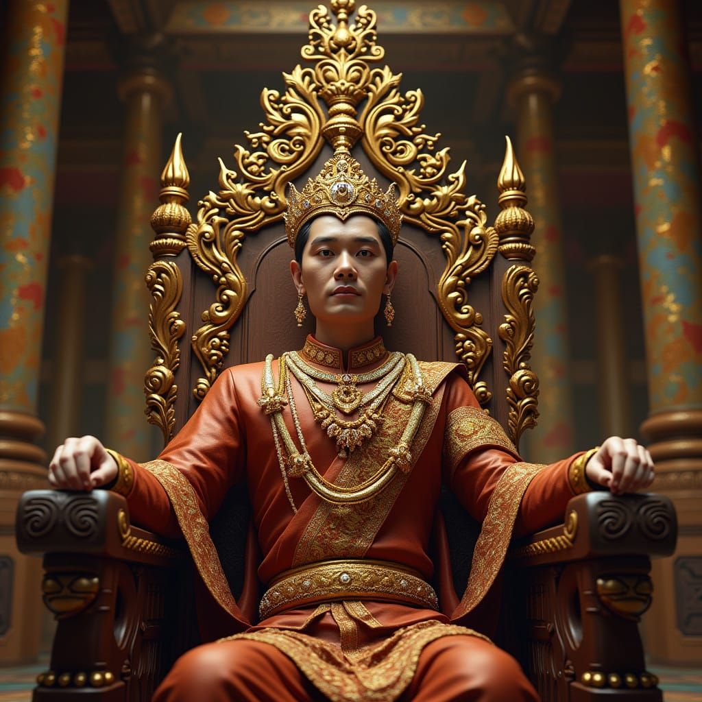 Thai Royal Majesty in Ancient Palace