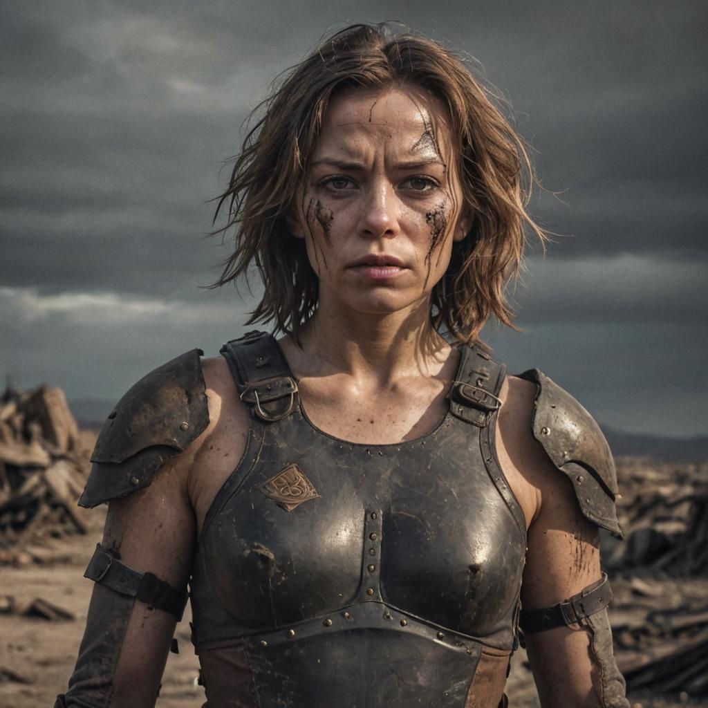 Rugged Survivor in a Post-Apocalyptic Wasteland