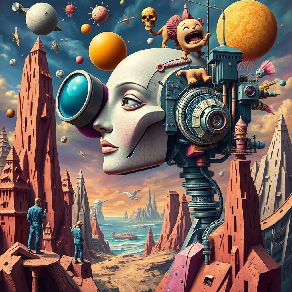 Surreal Cubist Portrait of Futurist and Entrepreneur