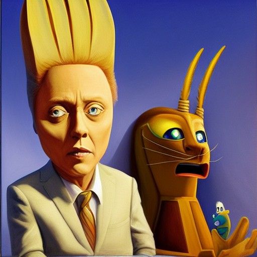 Surreal Scene: Walken, Anubis, and SpongeBob