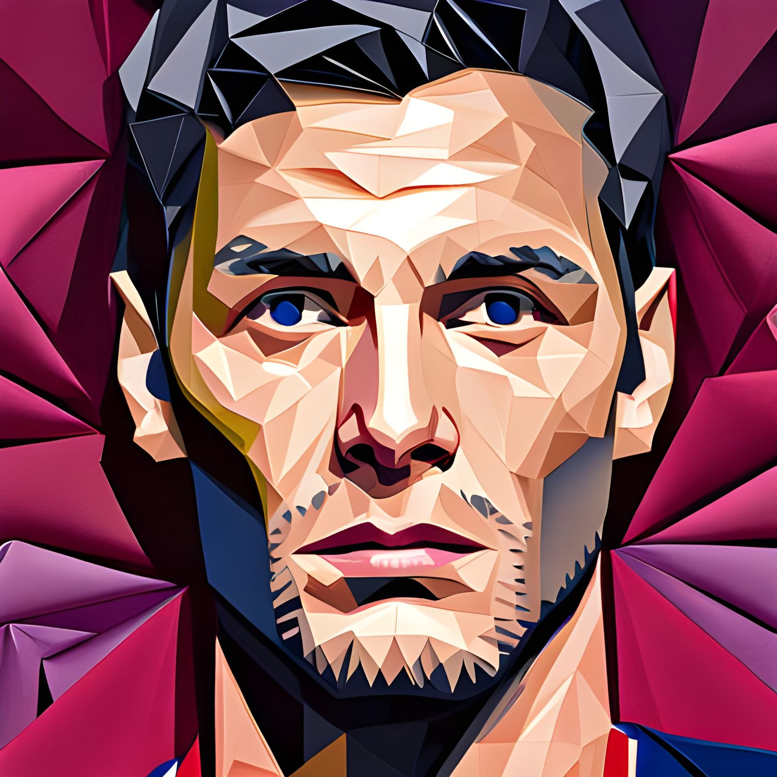 Origami Portrait of Tom Brady