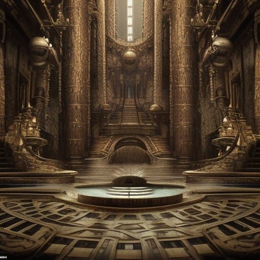 Epic Cinematic Painting of Greed