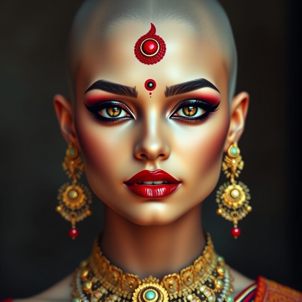 Ethereal Indian Beauty in Vibrant Makeup