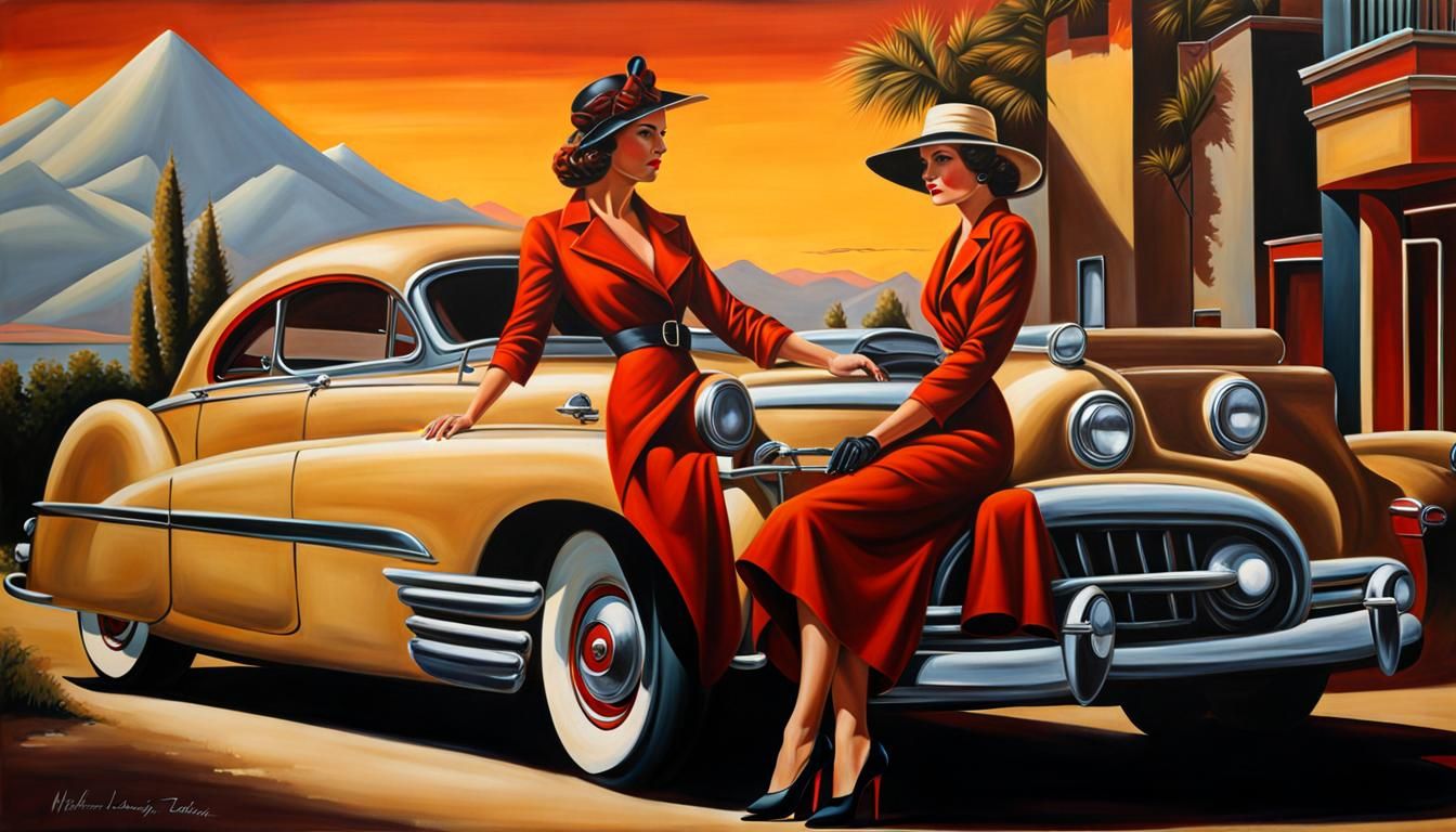 Peregrine Heathcote Artist style, Art Deco