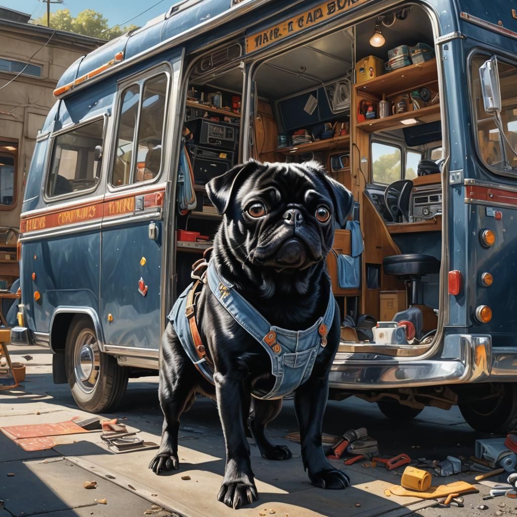 Pug Builds a Motorhome: Hyper-Realistic Concept Art