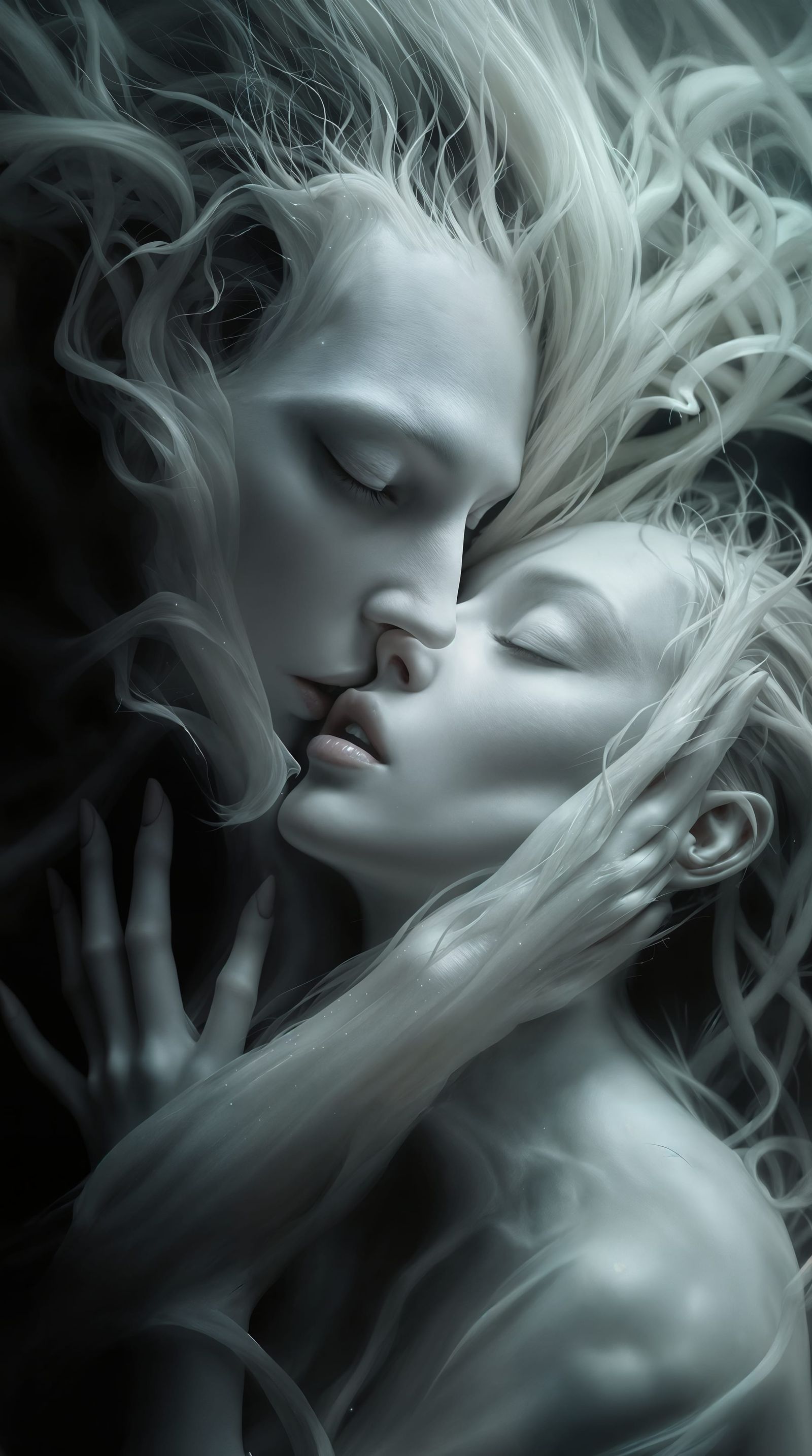 Ethereal Vampires in Monochromatic Surreal Photography