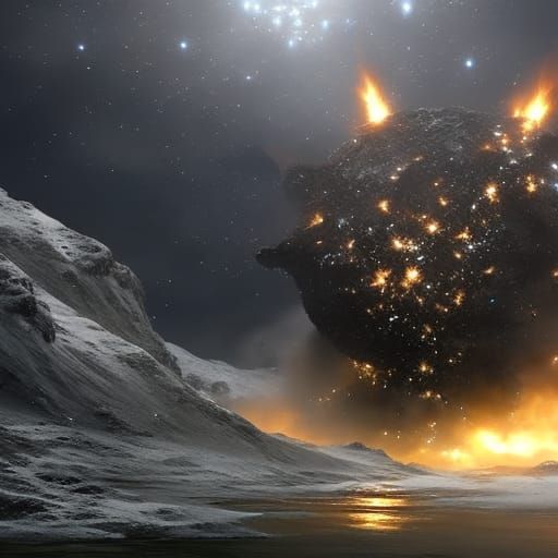 Sparkling Trash Monster Otter in Cosmic Storm