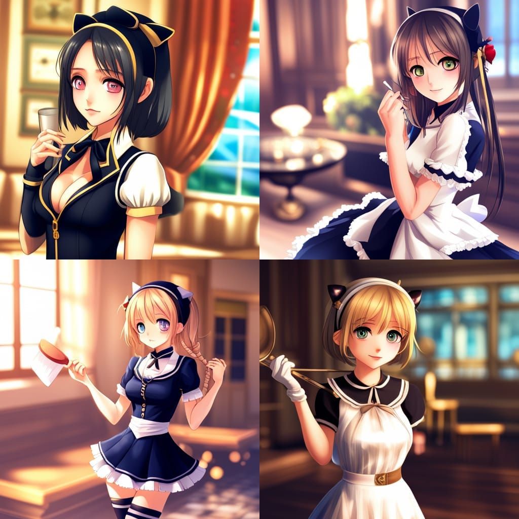 Cute and sweet Anime cat-girl