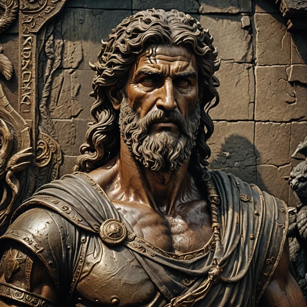 Hyperrealistic Odysseus in a Cinematic Still