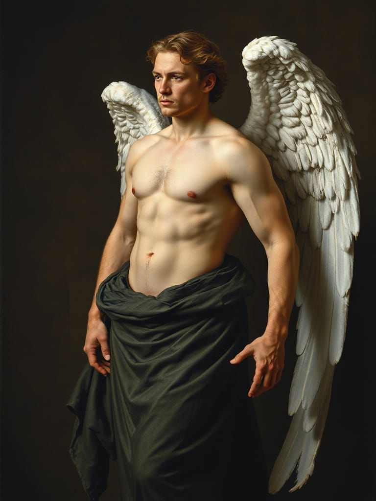 Ethereal Renaissance Angel in Majestic Regalia