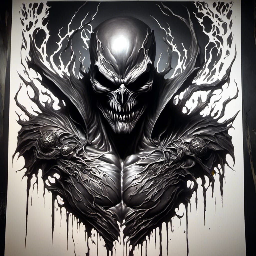 Photorealistic Spawn: Muscular and Tattooed Superhero