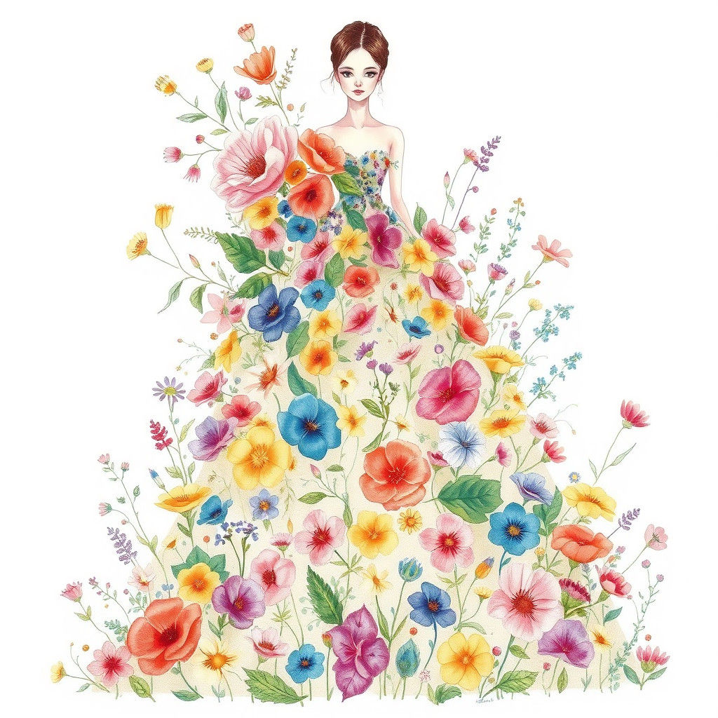 Ethereal Maximalist Fashion Watercolor