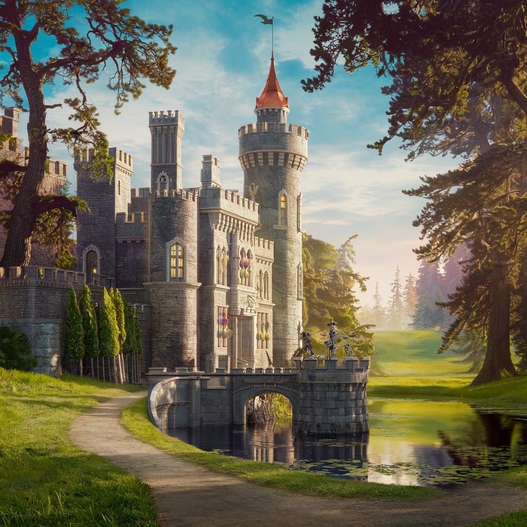 Fantasy Castle Concept Art for Comedy Musical