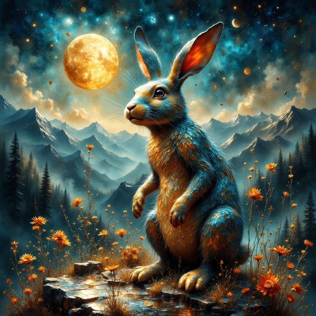 Wabi-Sabi Bunny in Mist