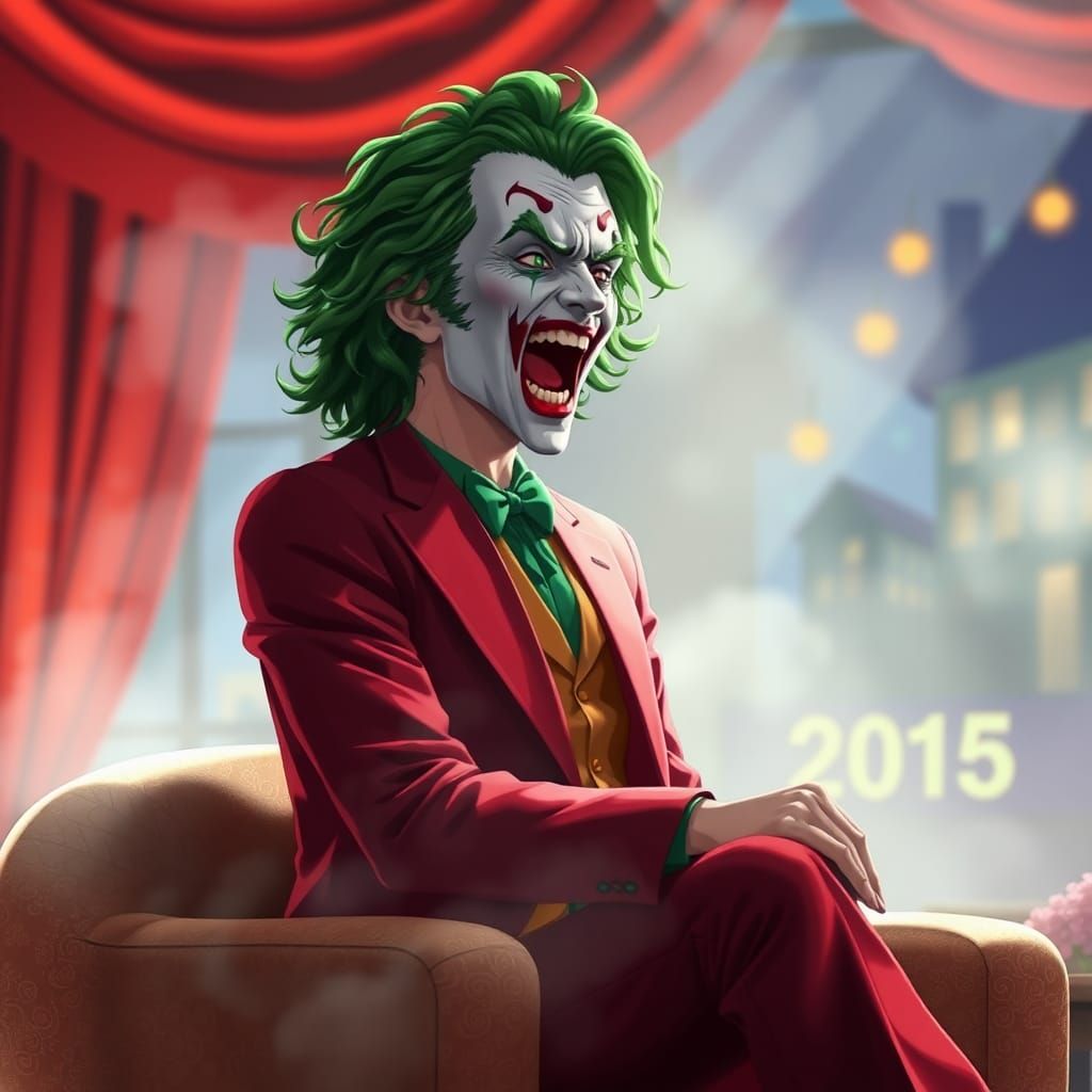Joker Anime Talk Show Meltdown in Fantasy Style