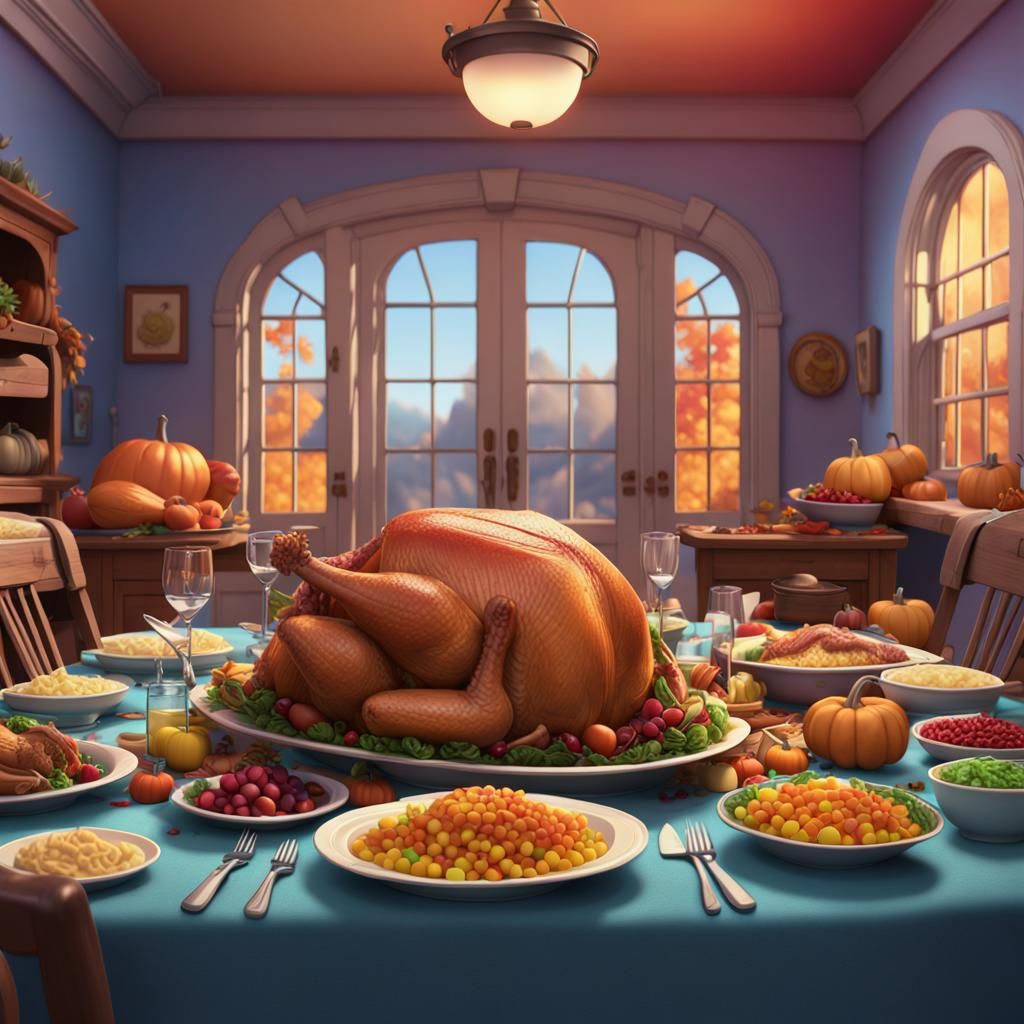 Morrissey Ruins Thanksgiving: Pixar-Style 3D Art