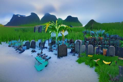 Tropical Viking Graveyard: An AI Vision