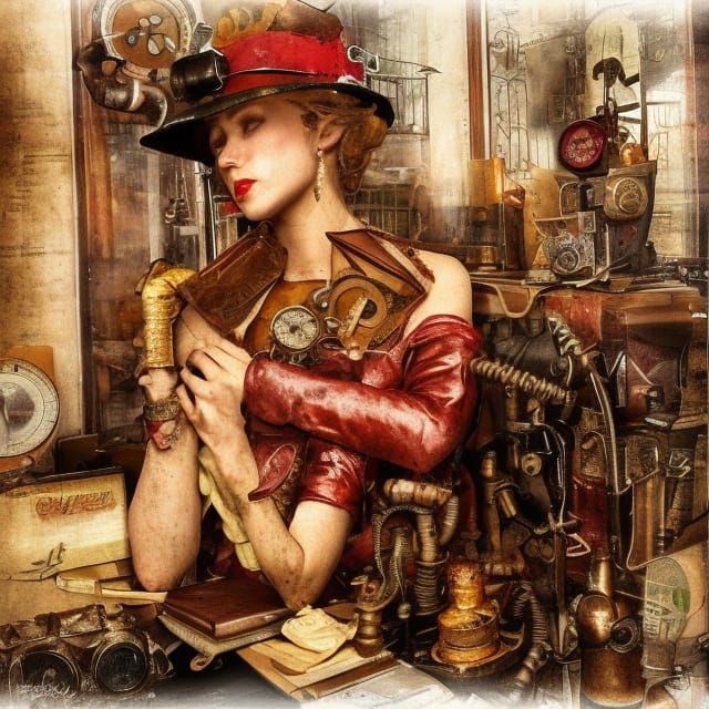 Steampunk Sandwich in Harlem Renaissance Style