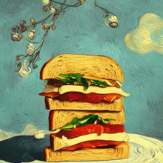 Golden Malt Sandwich in Retro Vintage Style