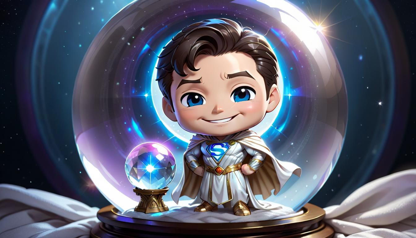 Chibi Reeves as Jor-El in Crystal Ball