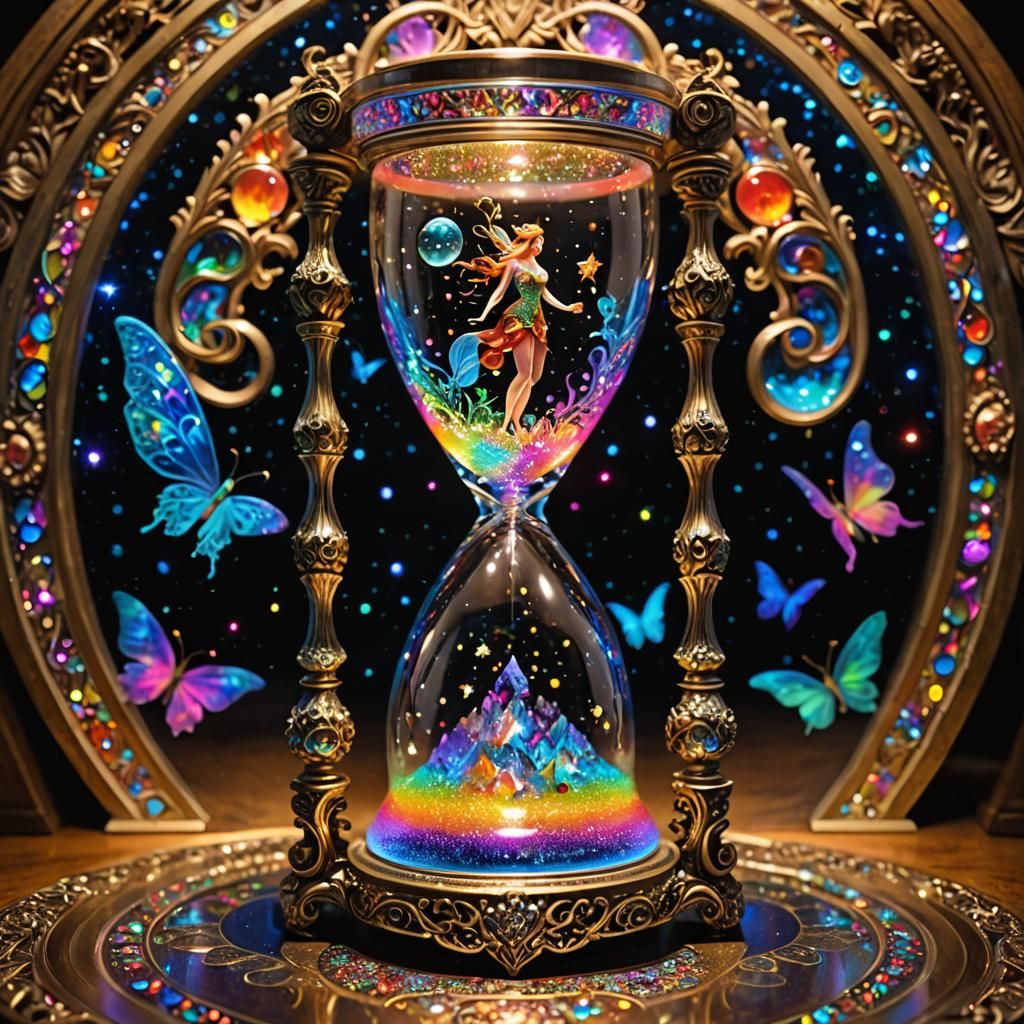 Psychedelic Hourglass with Fairy, Museum Masterpiece