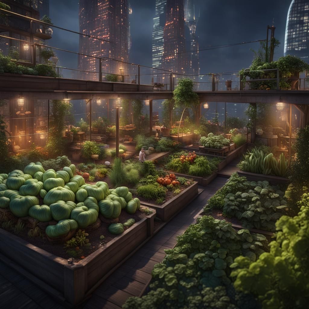 A high rise vegetable garden