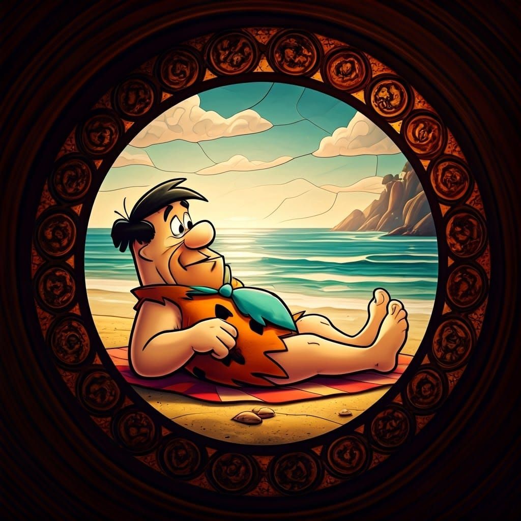 2 likes 🔥"Vitrail Des Pierrafeu"🔥