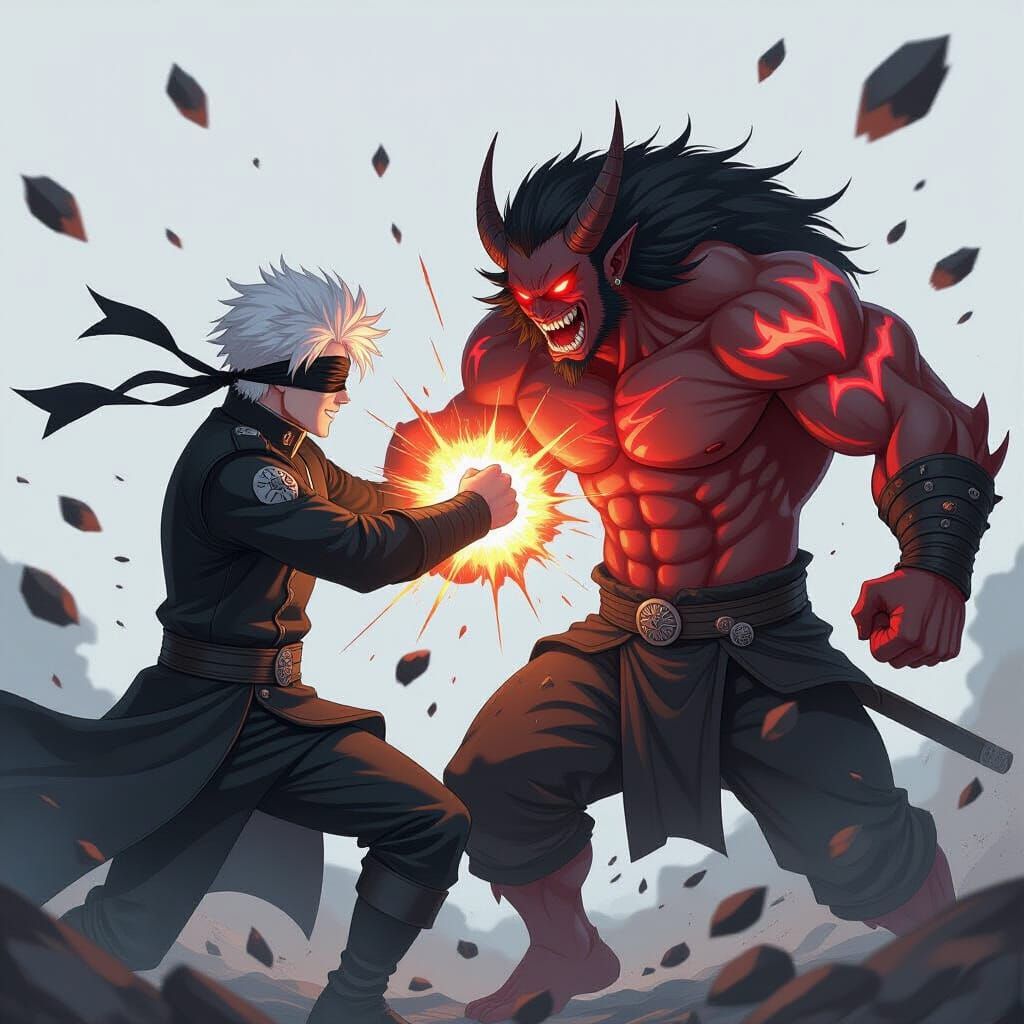Intense Anime Fight: Sorcerer vs. Demon