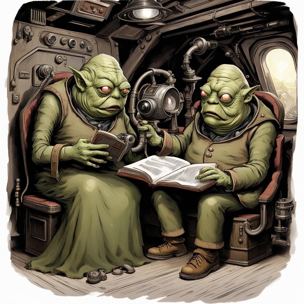 Hitchhiker's guide: Vogons reading their poetry.