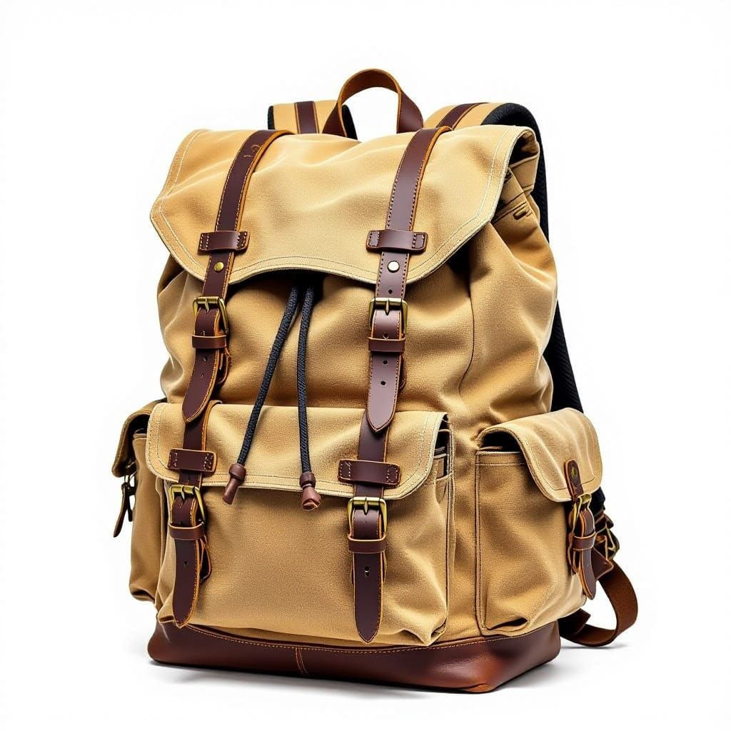 Vintage Travel Backpack Clipart