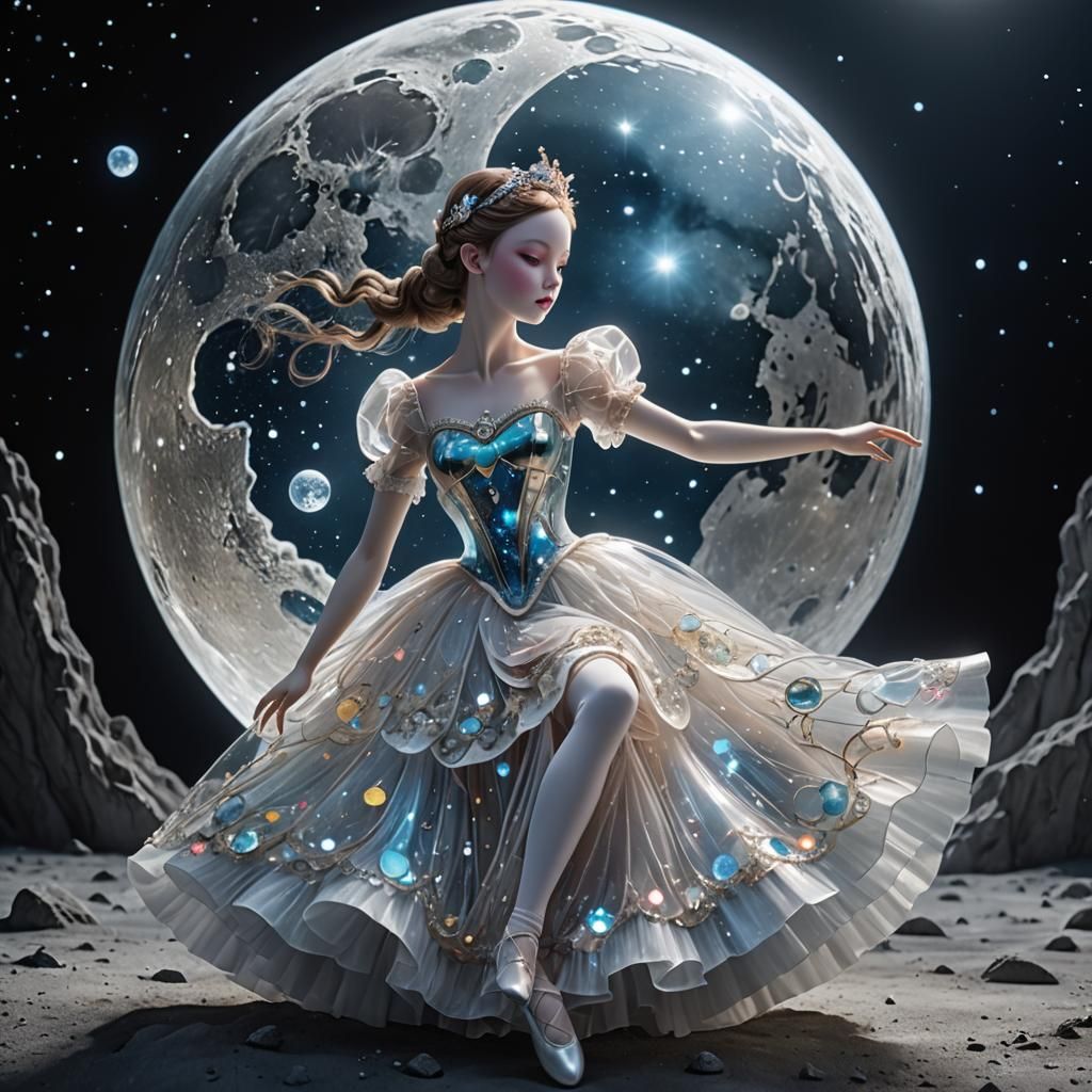 Glass Moon Princess: Holographic Astral Composition