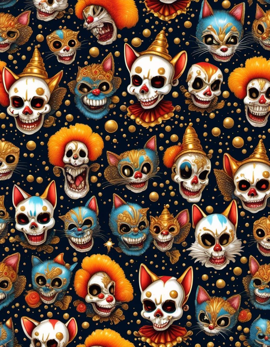 Gothic Killer Clowns from Outer Space in Wonderland