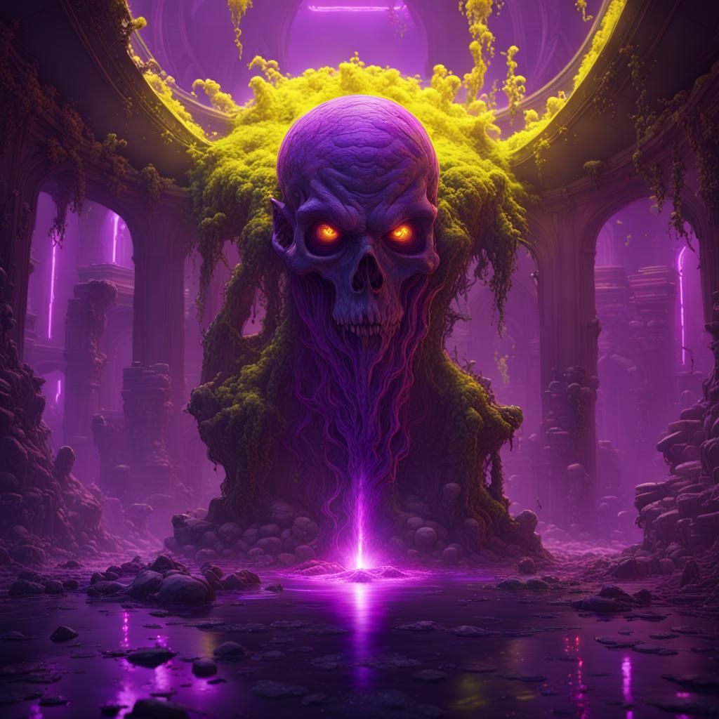 Toxic Laser Slime Dark Fantasy Concept Art