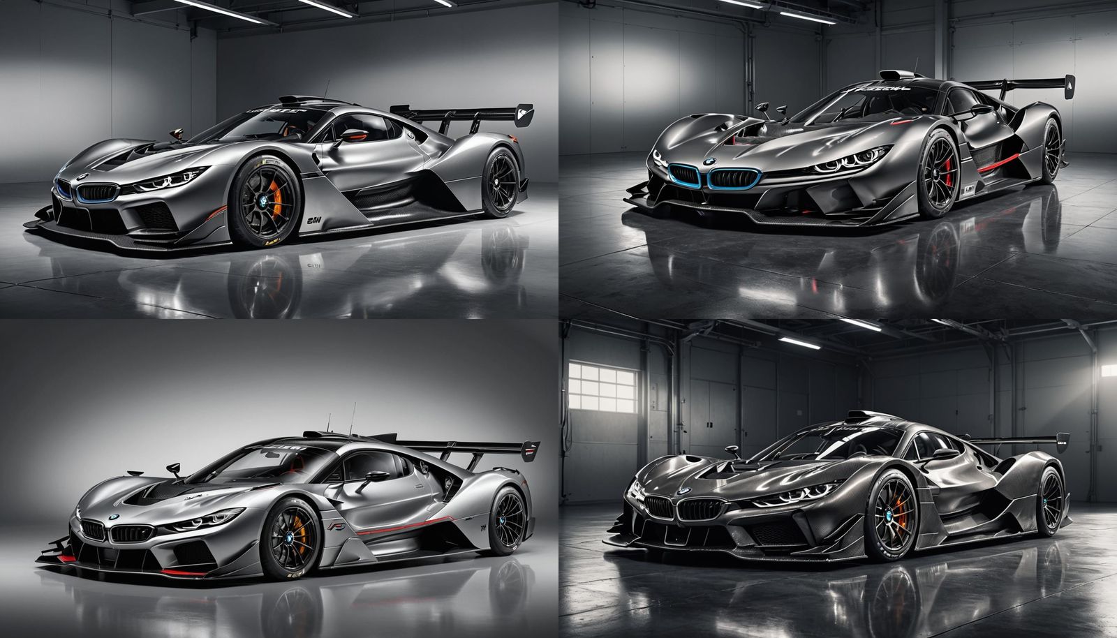 Futuristic Carbon Fiber Race Car Studio Photo