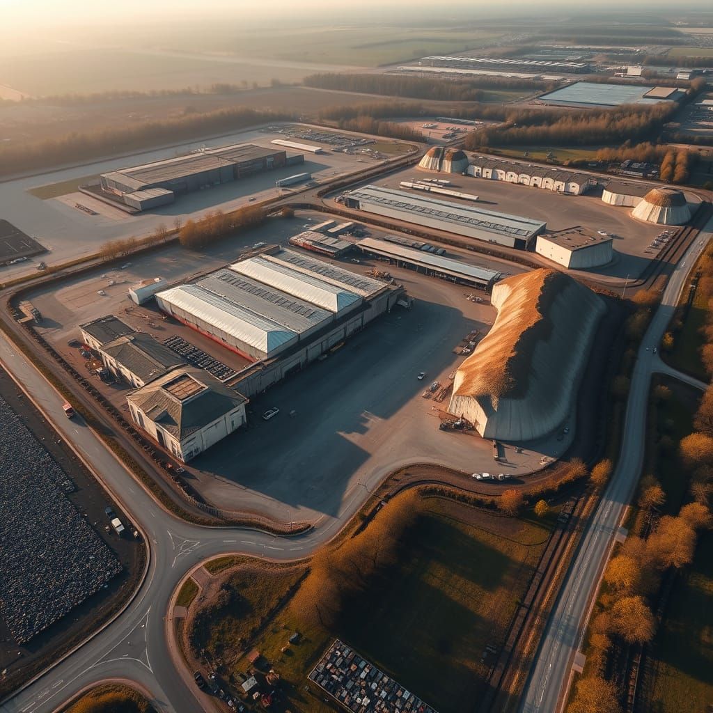 Aerial View of Chalk Springs Aggregates Yard
