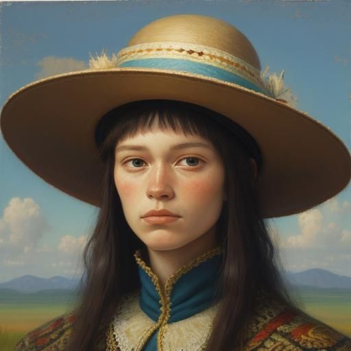 Weird and Beautiful Hat as Oil Painting