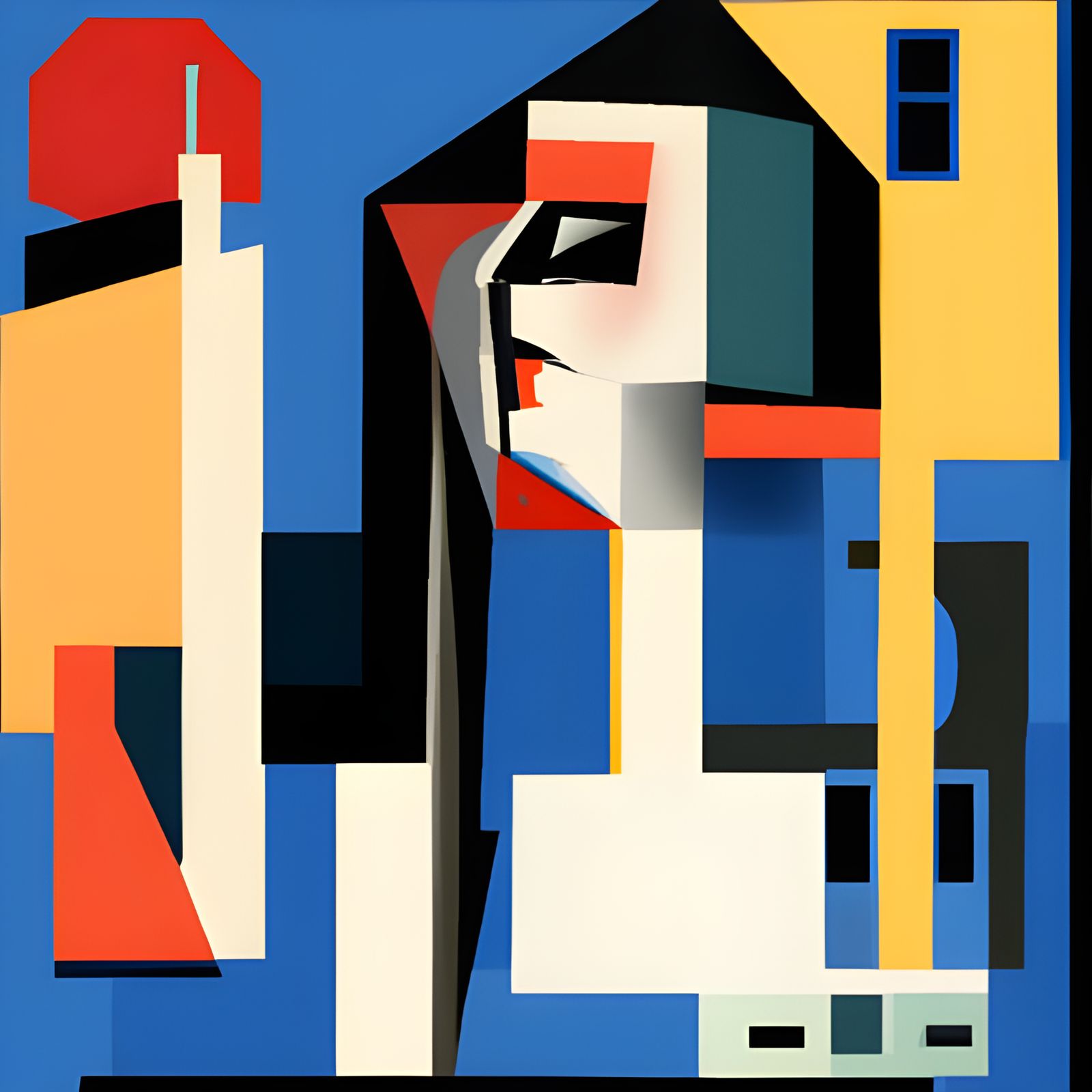 Abstract Cubism Image Inspired by Kurasov and Gleizes