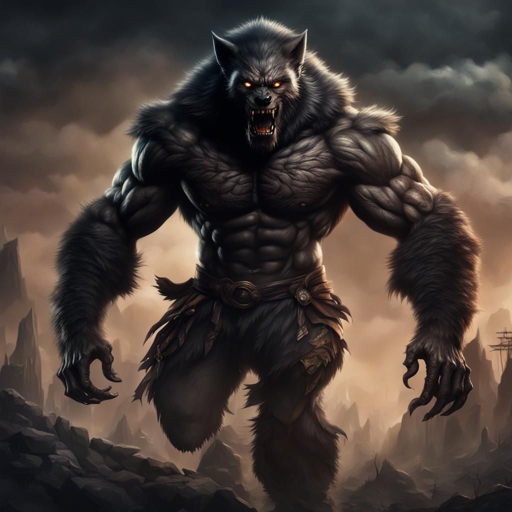 Handsome Werewolf with Athletic Build