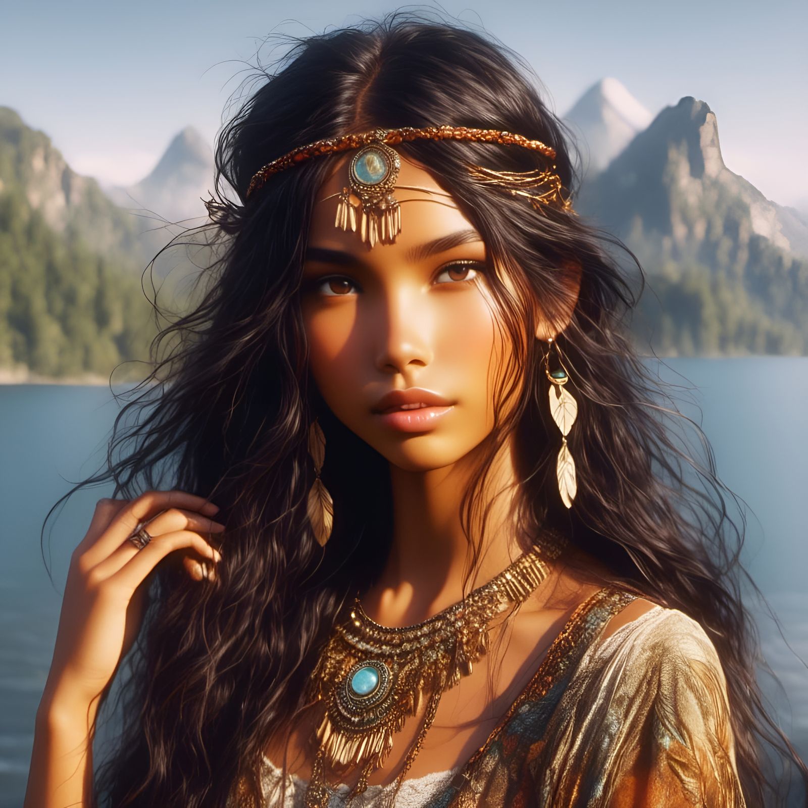 Grown-Up Tiger Lily Portrait in Realistic Style