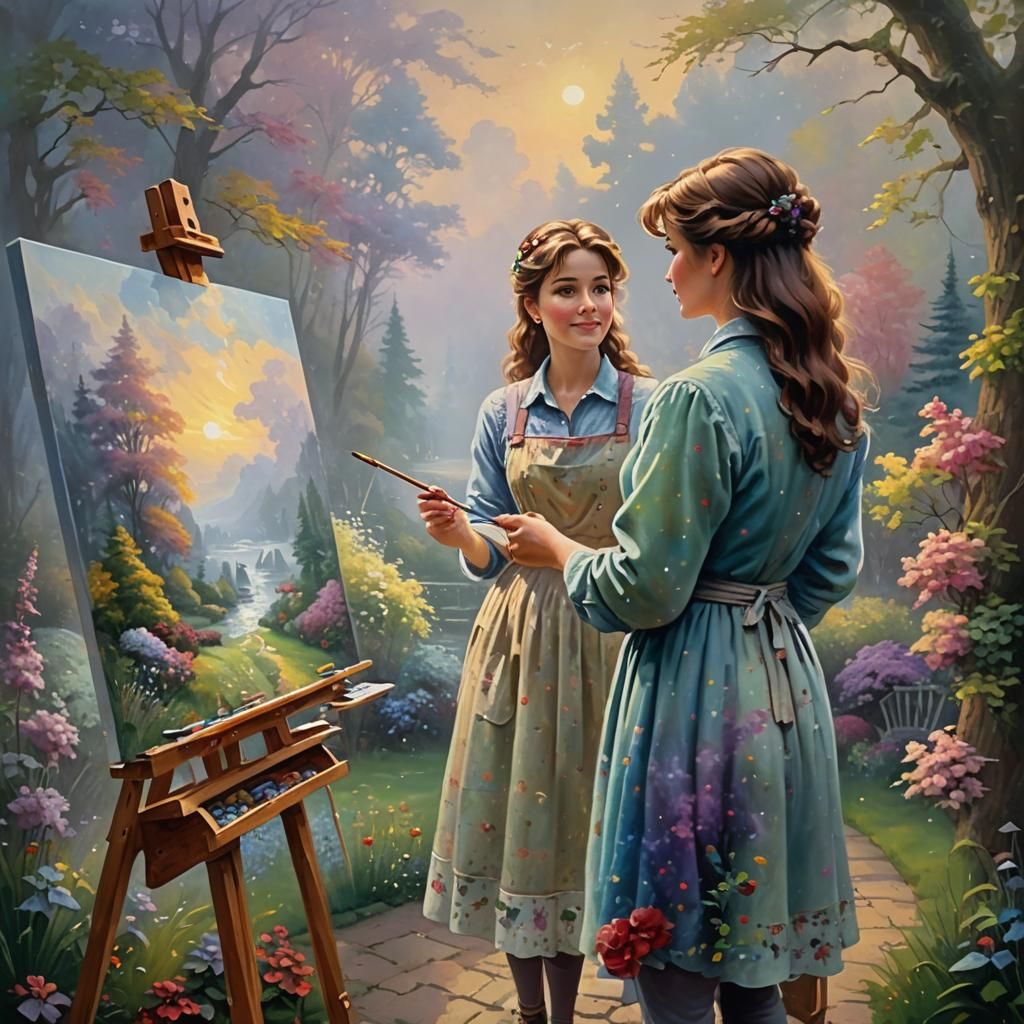 Artist's Love: Impressionistic Appreciation in Vivid Colors